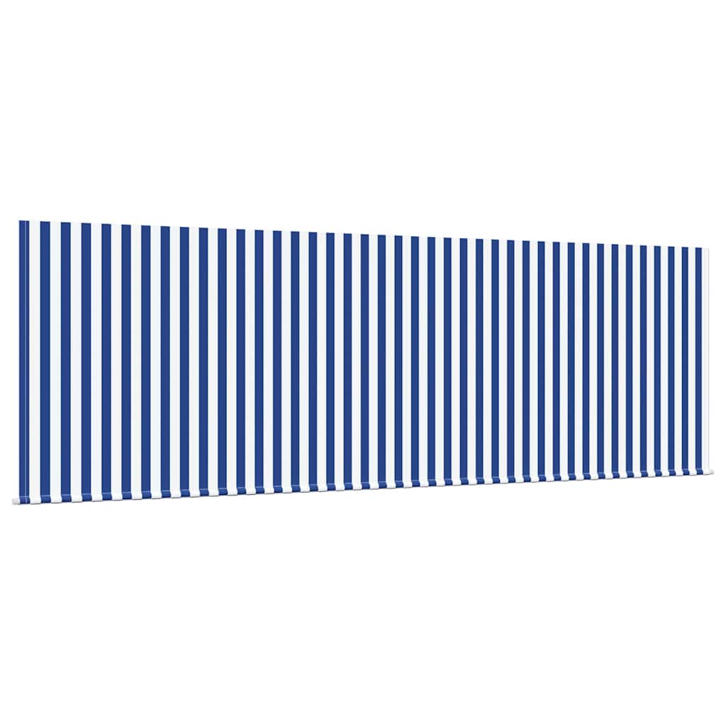 Innvendbar Markise Stripete Blå 350 x 200 cm stoff vidaXL