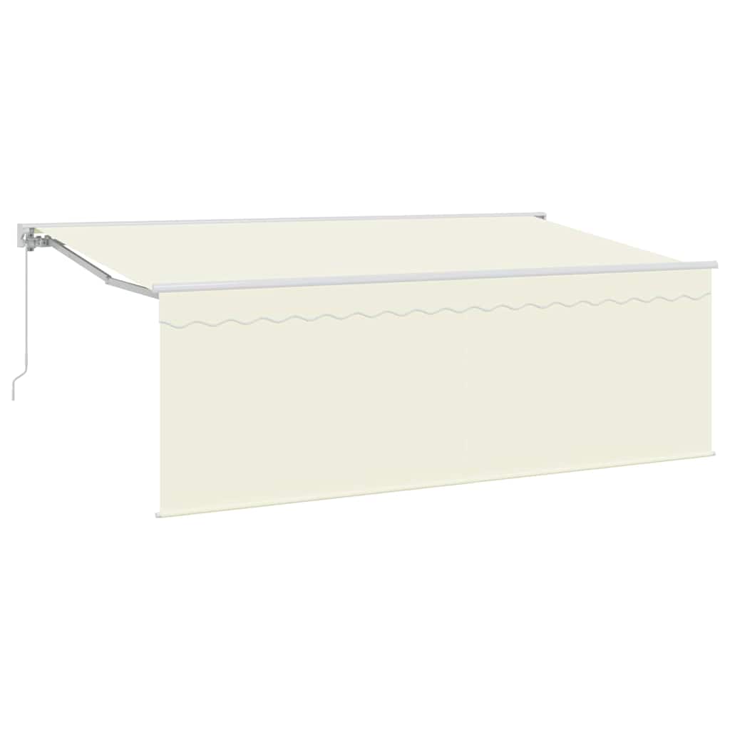 Innvendbar Markise Krem 350 x 200 cm Polyester og aluminium vidaXL