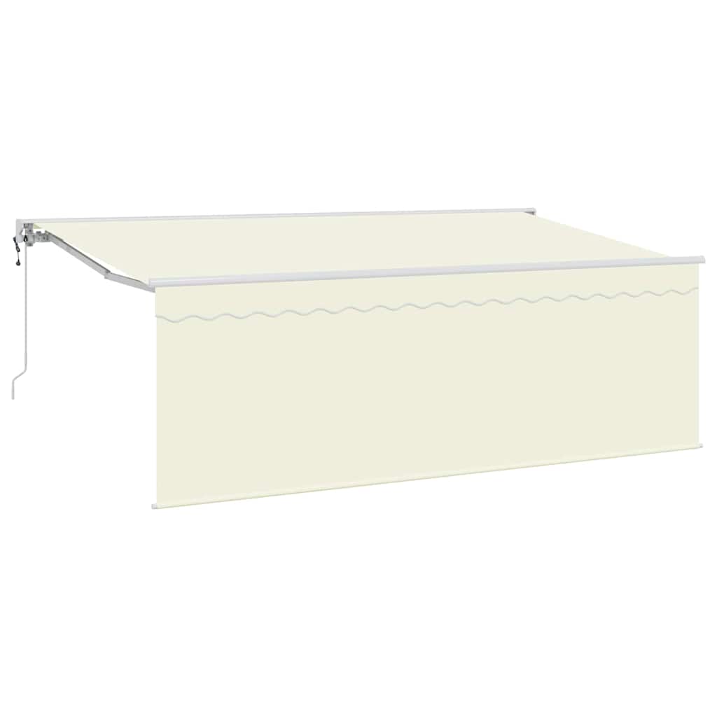 Innvendbar Markise Krem 350 x 200 cm Polyester og aluminium vidaXL