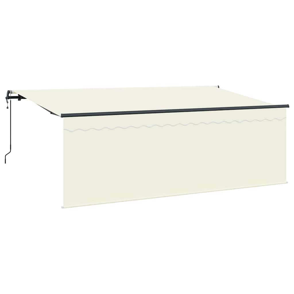Innvendbar Markise Krem 350 x 200 cm Polyester og aluminium vidaXL