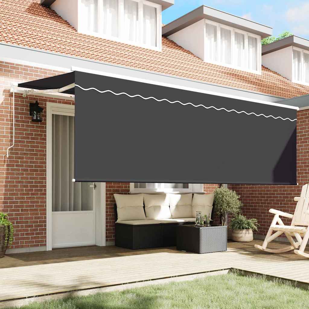 Innvendbar Markise Antrasitt 350 x 200 cm vidaXL