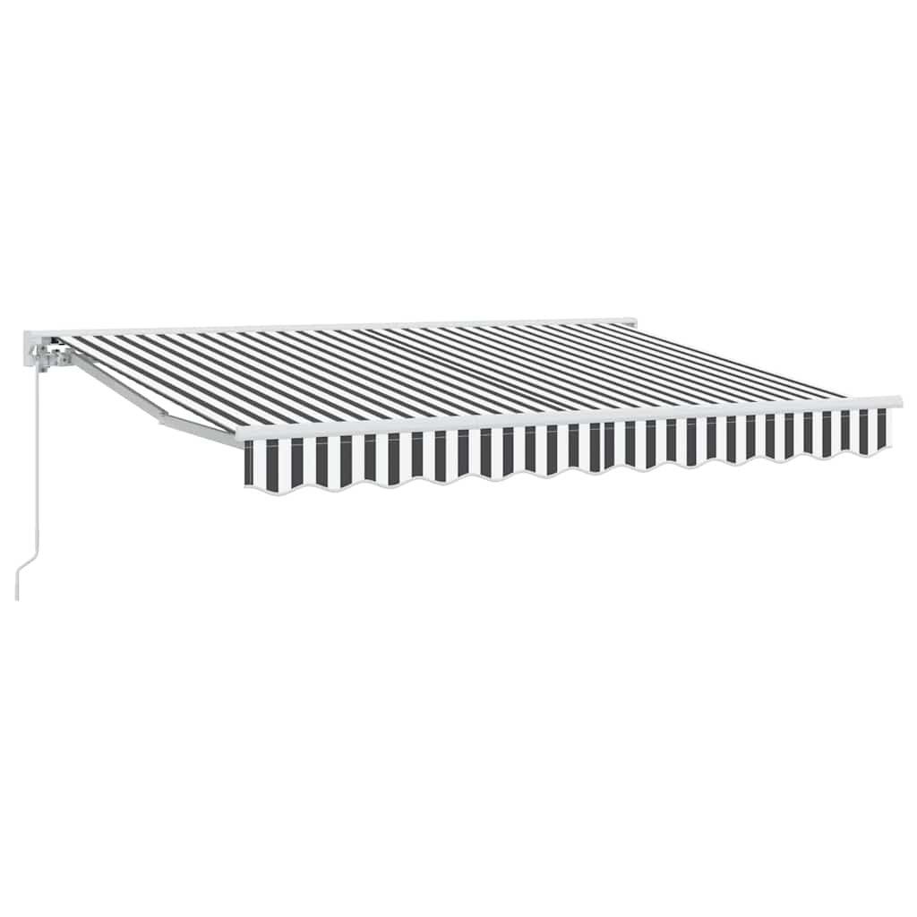 Innvendbar Markise Antrasitt og Hvit 350 x 200 cm vidaXL