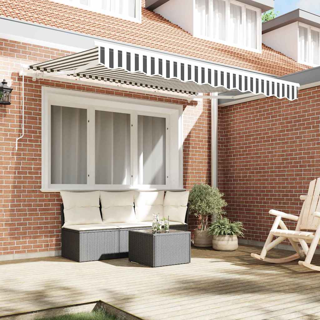 Innvendbar Markise Antrasitt 350 x 200 cm stoff vidaXL