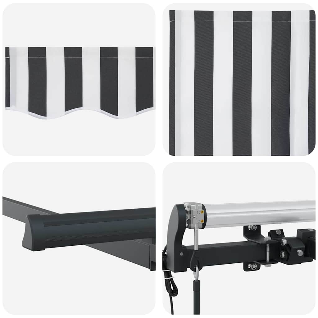 Innvendbar Markise Antrasitt 350 x 200 cm stoff vidaXL