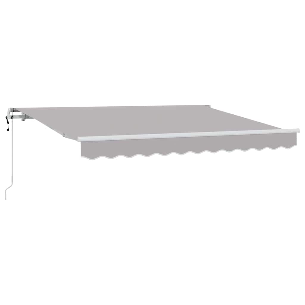 Innvendbar Markise Lysegrå 350 x 200 cm stoff