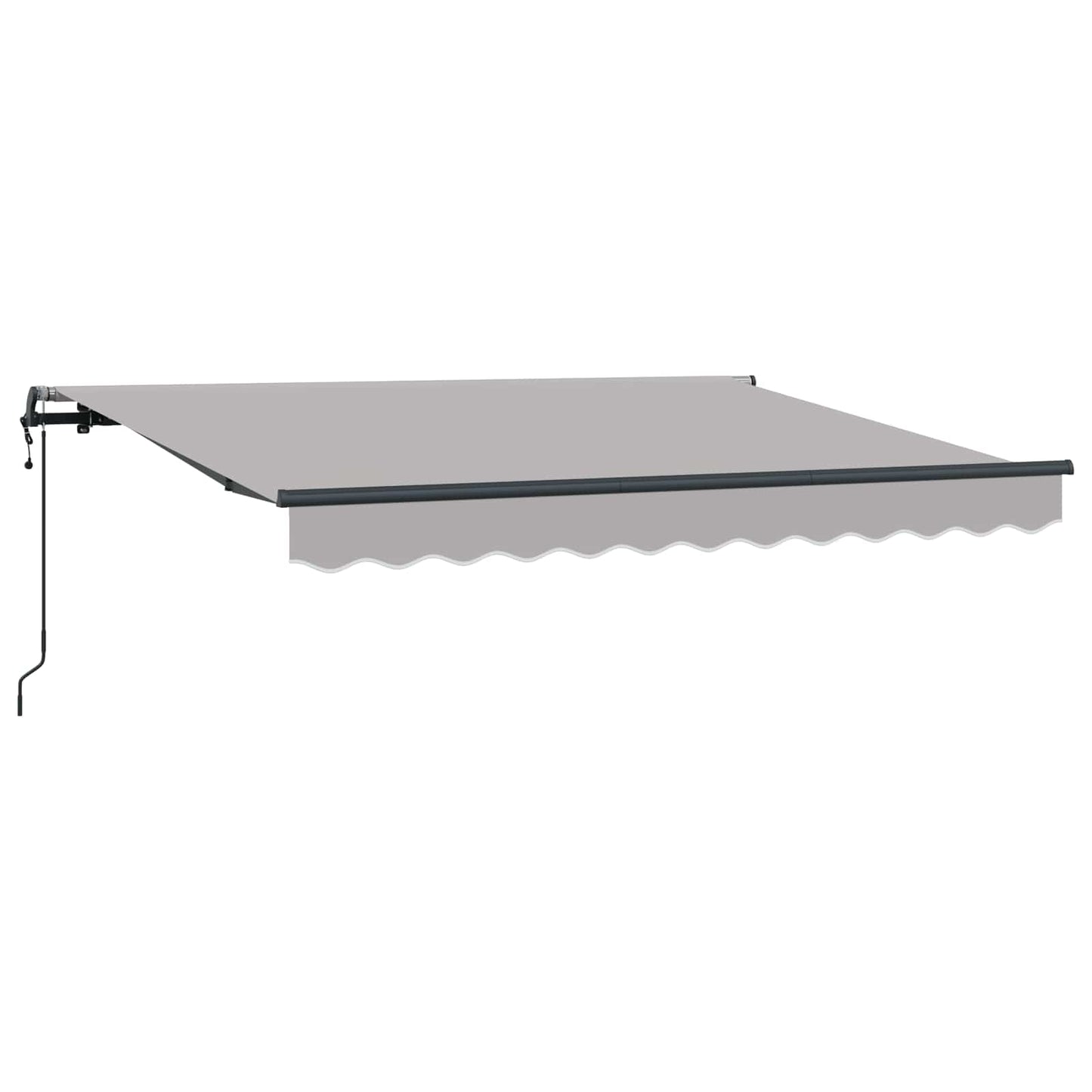Innvendbar Markise Lysegrå 350 x 200 cm stoff
