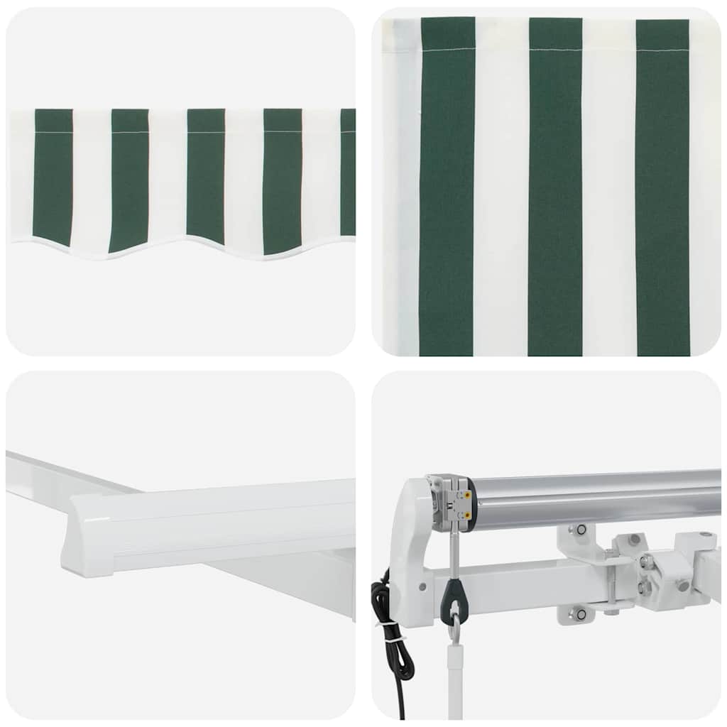 Innvendbar Markise grønn 350 x 200 cm stoff