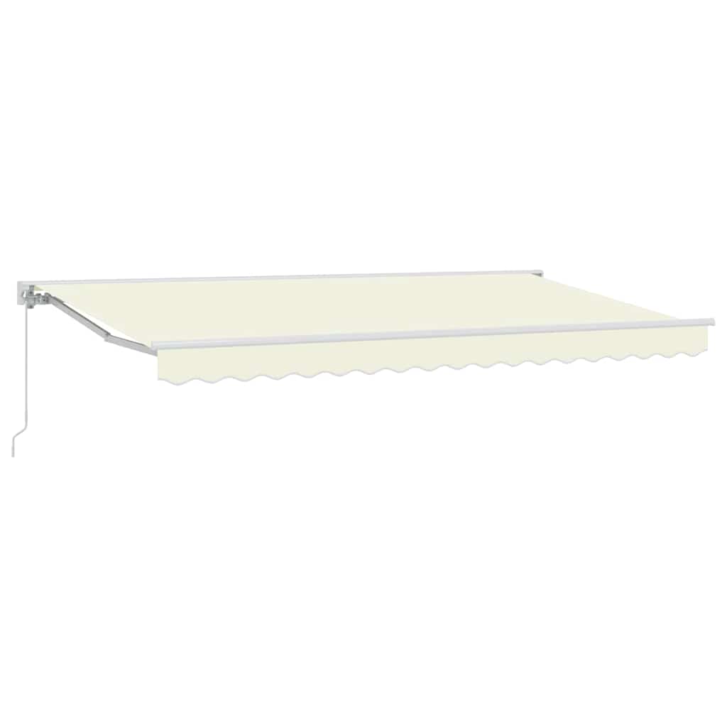 Markiseramme Krem 400 x 200 cm Polyester med PU-belegg