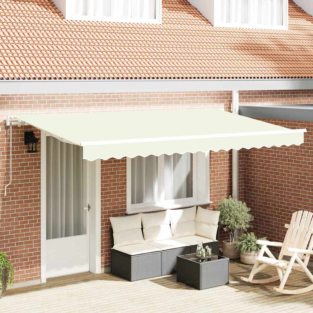 Innvendbar Markise Krem 400 x 200 cm stoff