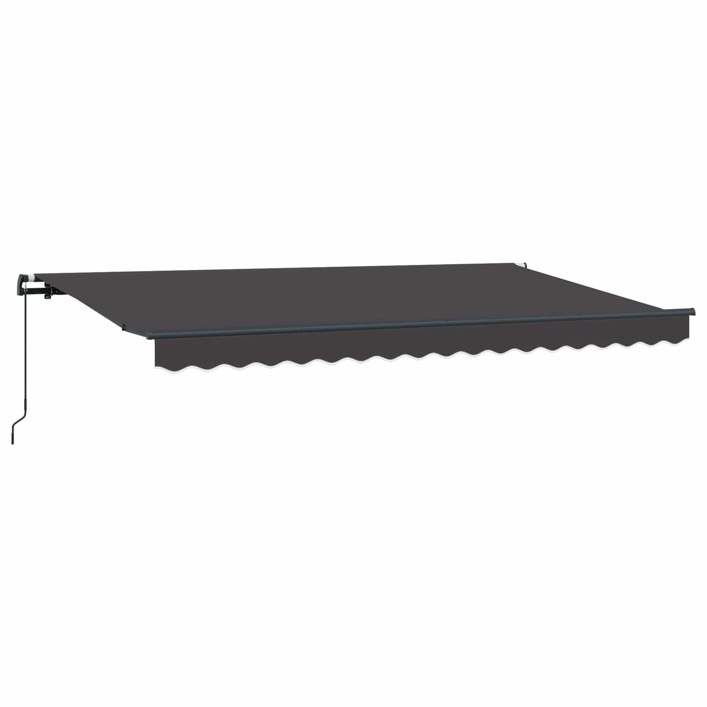 Uttrekkbar markise Antrasitt 400 x 200 cm stoff