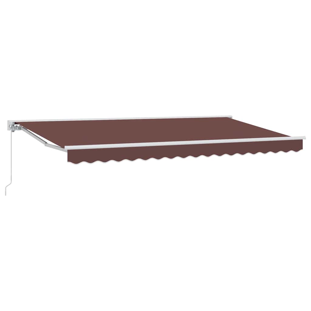 Markiseramme Brun 400 x 200 cm Polyester med PU-belegg