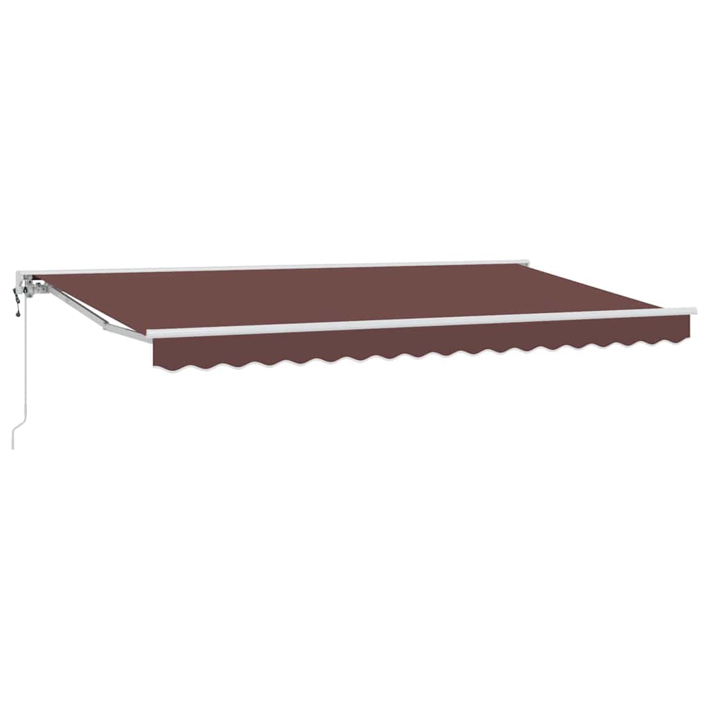 Markiseramme Brun 400 x 200 cm Polyester med PU-belegg