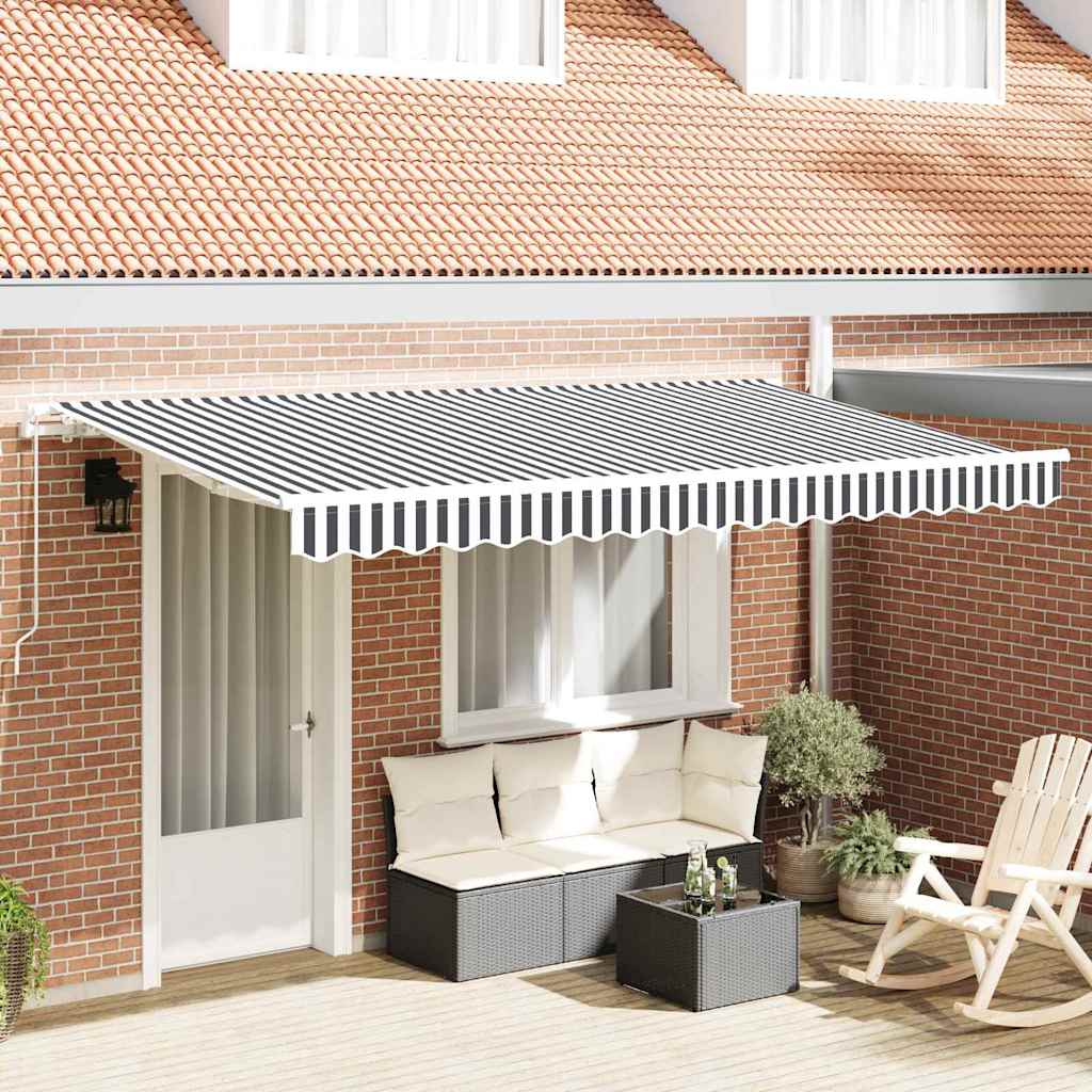 Innvendbar Markise Antrasitt 400 x 200 cm stoff