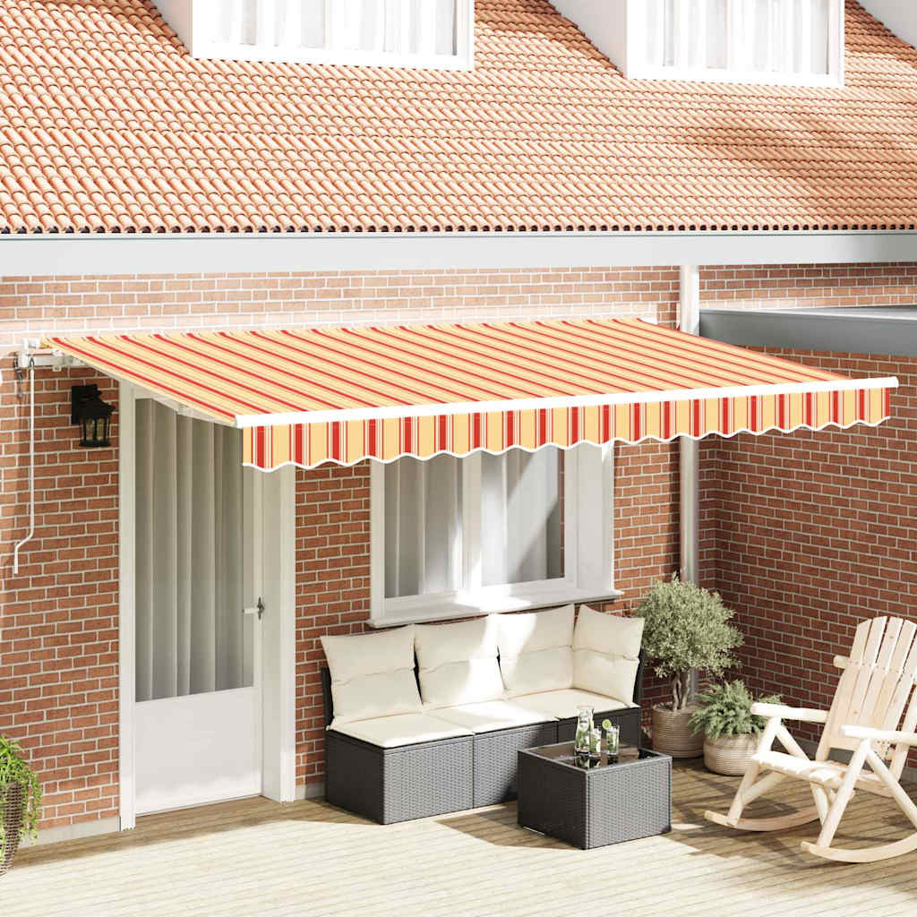 Uttrekkbar markise Gul 400 x 200 cm stoff