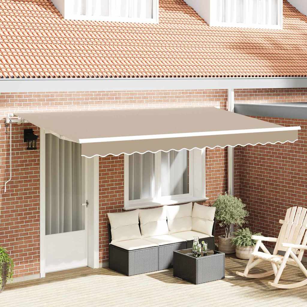 Innvendbar Markise Beige 400 x 200 cm stoff
