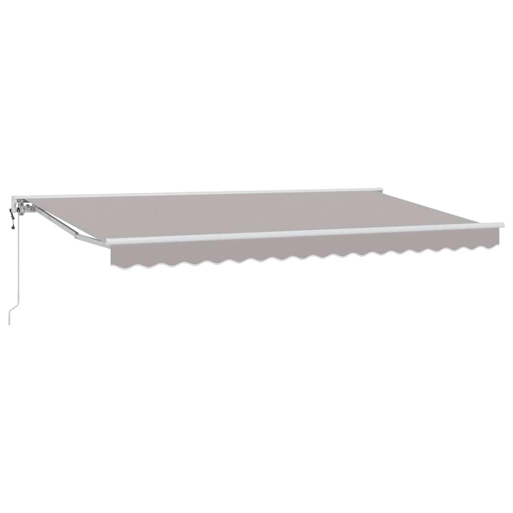 Markiseramme Lysegrå 400 x 200 cm Polyester med PU-belegg