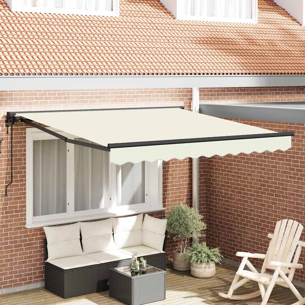 Innvendbar Markise Krem 300 x 250 cm Polyester og Metall vidaXL