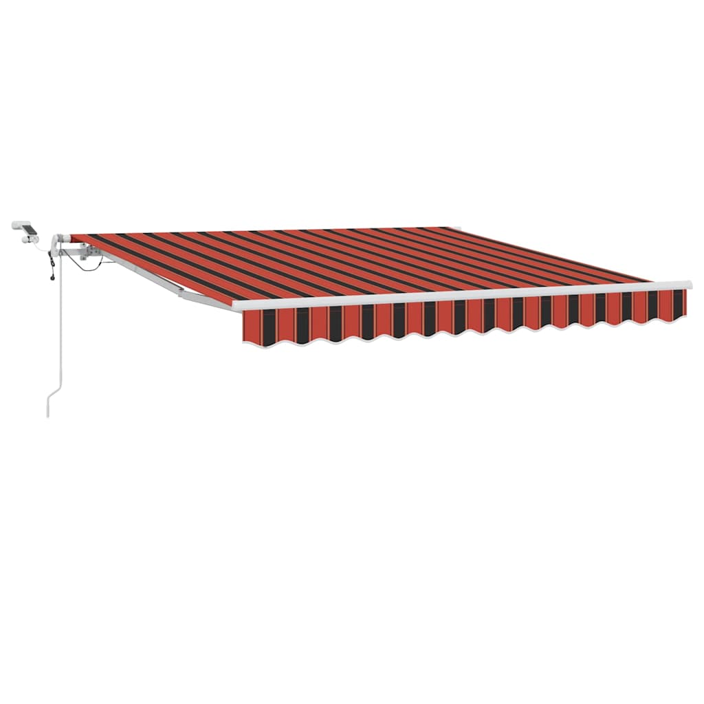 Uttrekkbar markise Oransje og Brunt 300 x 250 cm Polyester