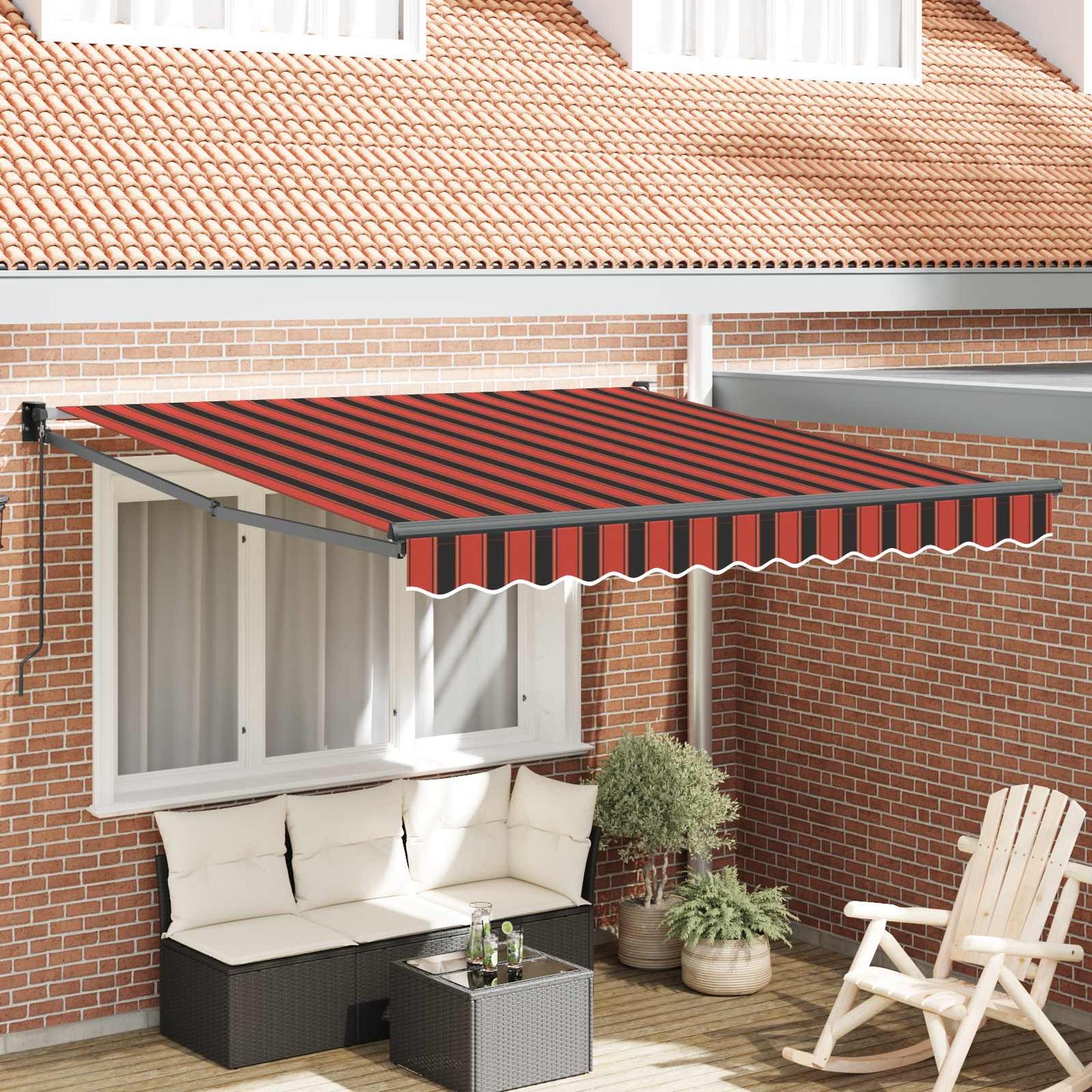 Innvendbar Markise Oransje og Brunt 300 x 250 cm