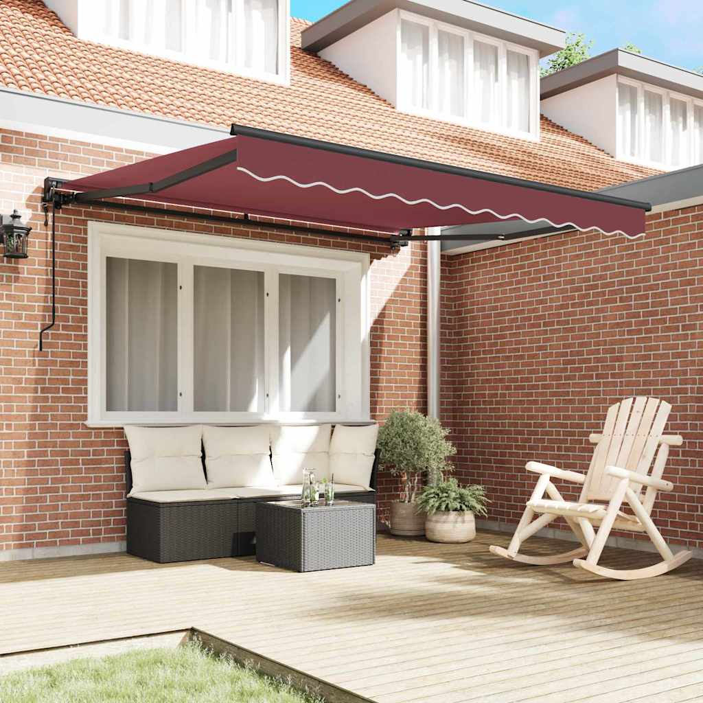 Markiseramme Burgunder 300 x 250 cm Polyester med PU-belegg