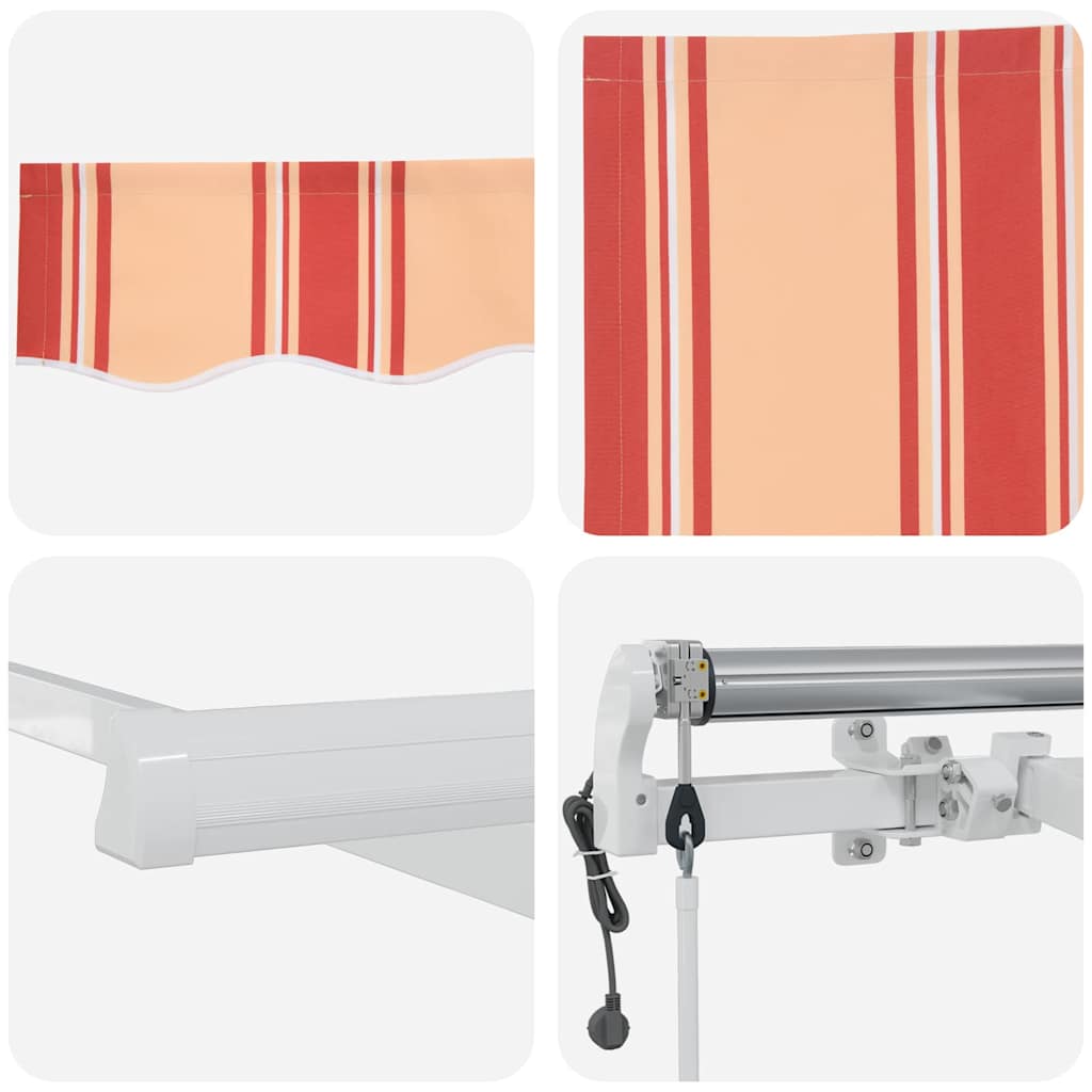 Uttrekkbar markise Gul og oransje 300 x 250 cm