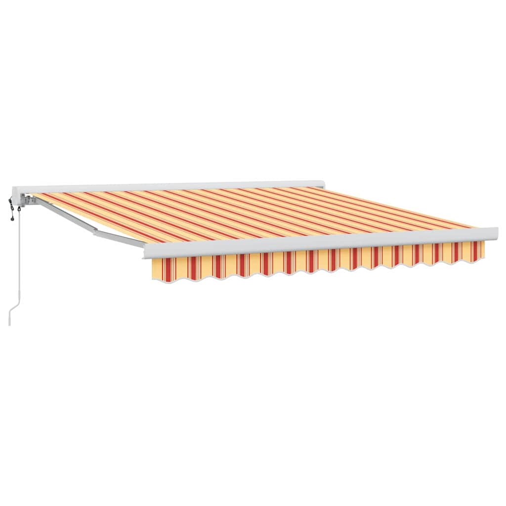 Uttrekkbar markise Gul og oransje 300 x 250 cm Stoff og Metall