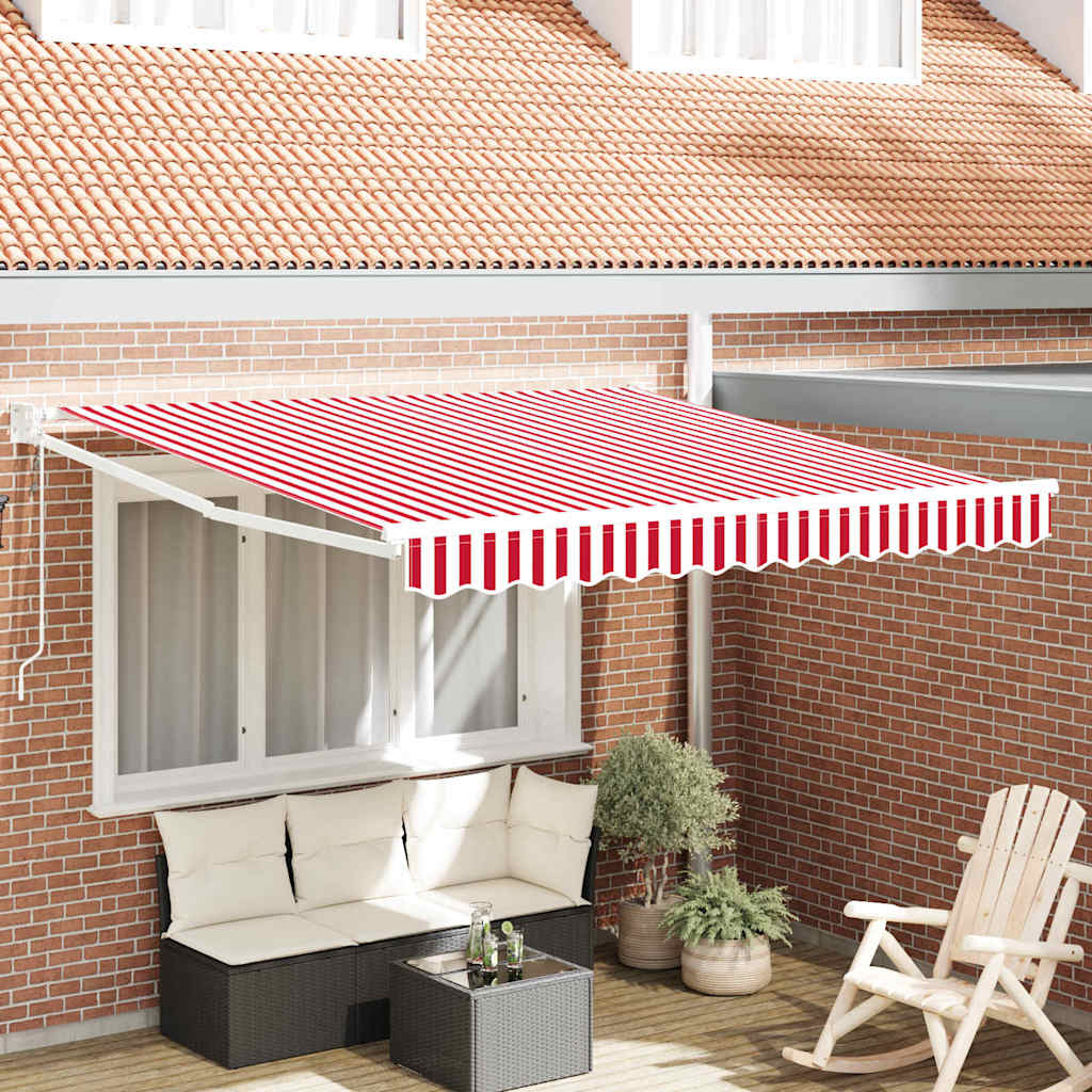 Uttrekkbar markise Rød 300 x 250 cm Polyester og Metall