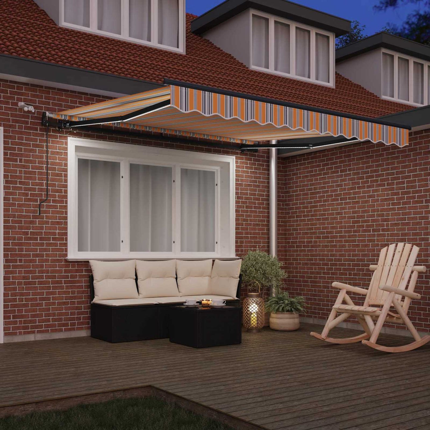 Markiseduk med Flerfarget 300 x 250 cm Polyester vidaXL