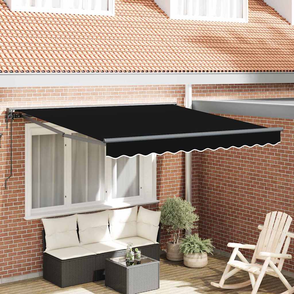 Markiseramme Svart 300 x 250 cm Polyester med PU-belegg