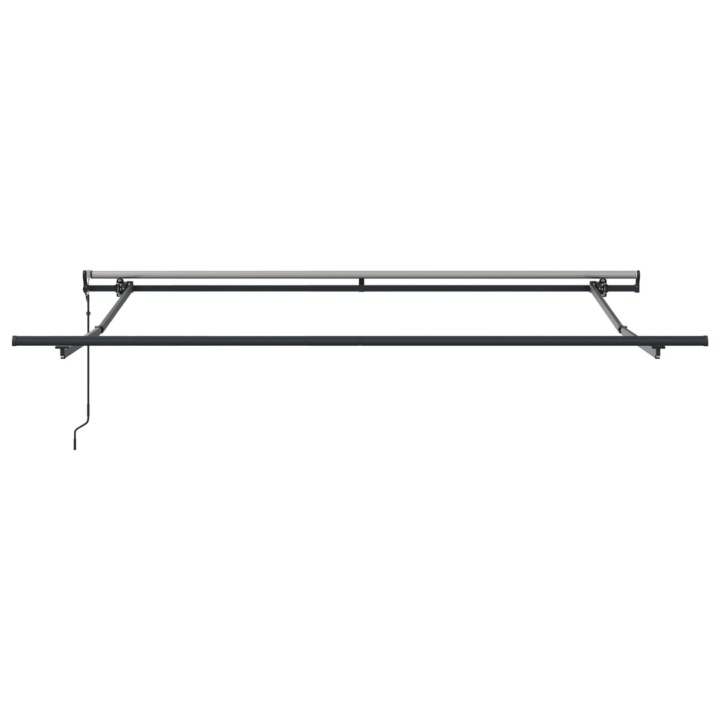 Innvendbar Markise Hvit 300 x 250 cm Stoff og Aluminium vidaXL