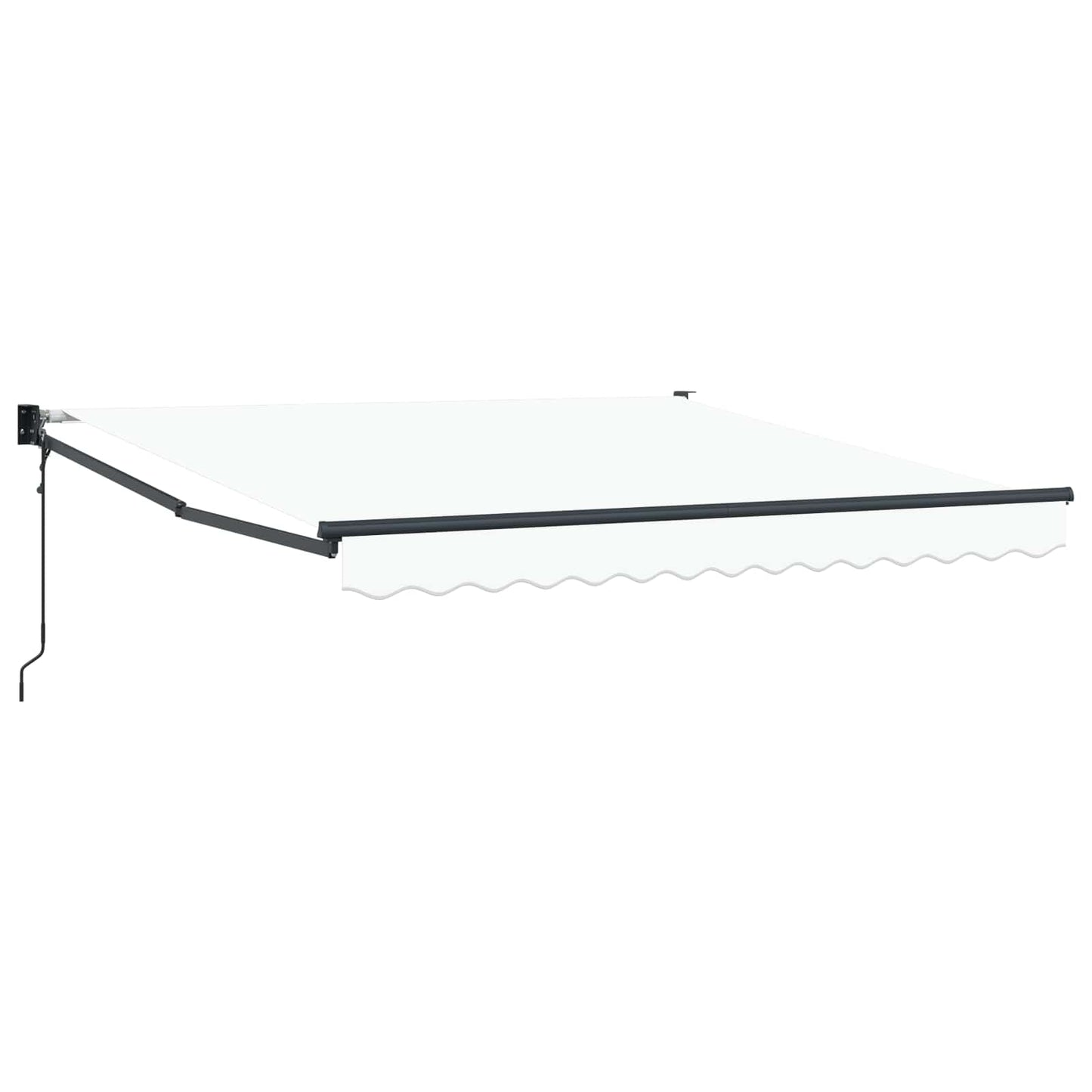 Uttrekkbar markise Hvit 300 x 250 x 165 cm Polyester og Metall