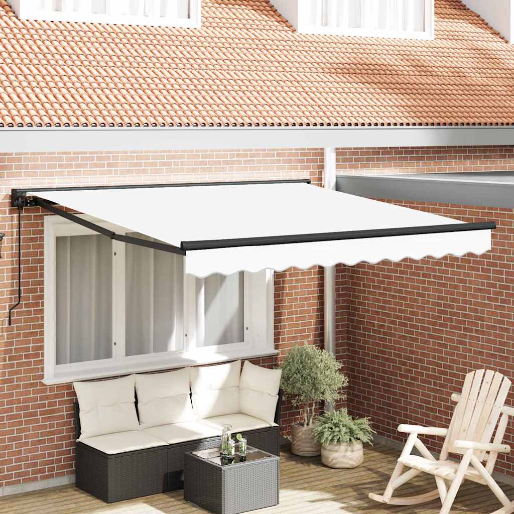 Markiseramme Hvit 300 x 250 cm Polyester med PU-belegg