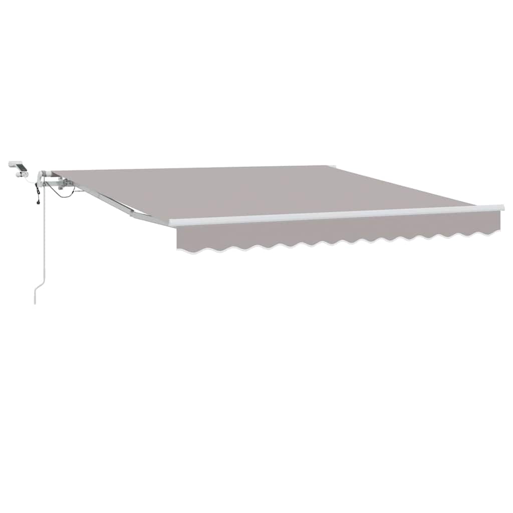 Uttrekkbar markise Lysegrå 300 x 250 cm Polyester