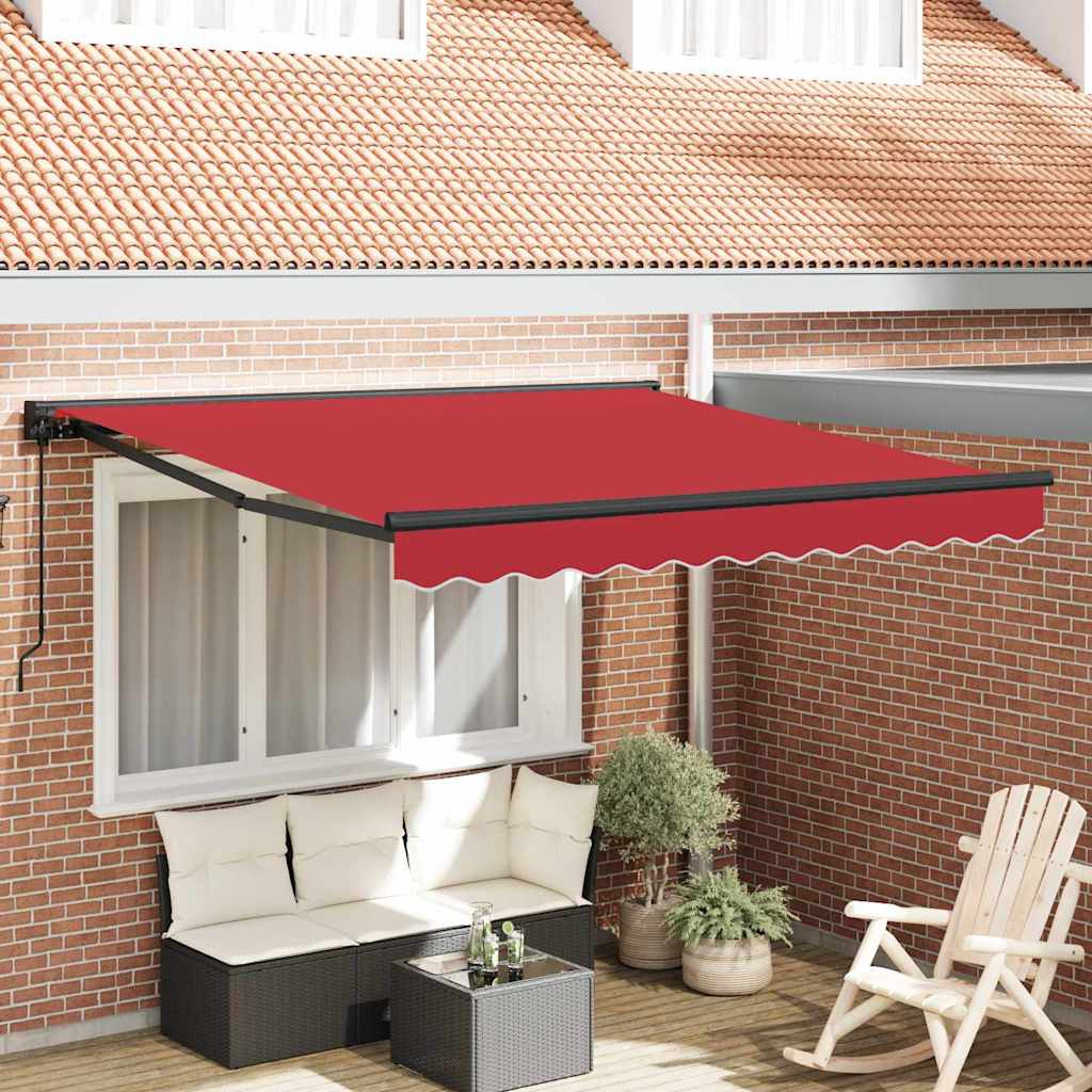 Markiseramme Rød 300 x 250 cm Polyester med PU-belegg