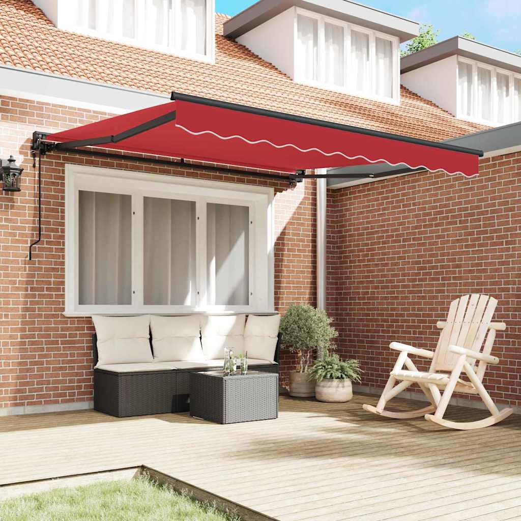 Markiseramme Rød 300 x 250 cm Polyester med PU-belegg