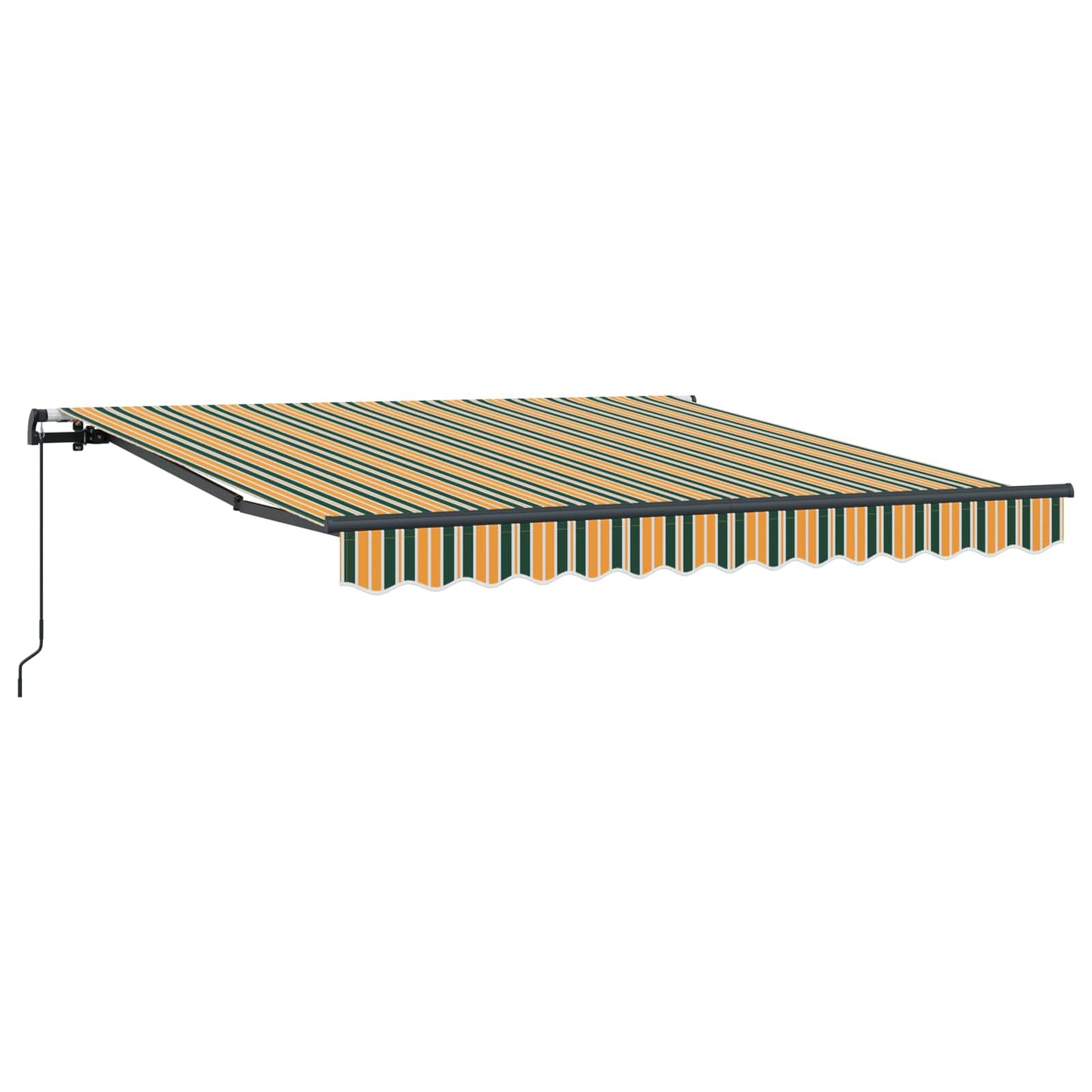 Uttrekkbar markise Grønn og gul 300 x 250 cm