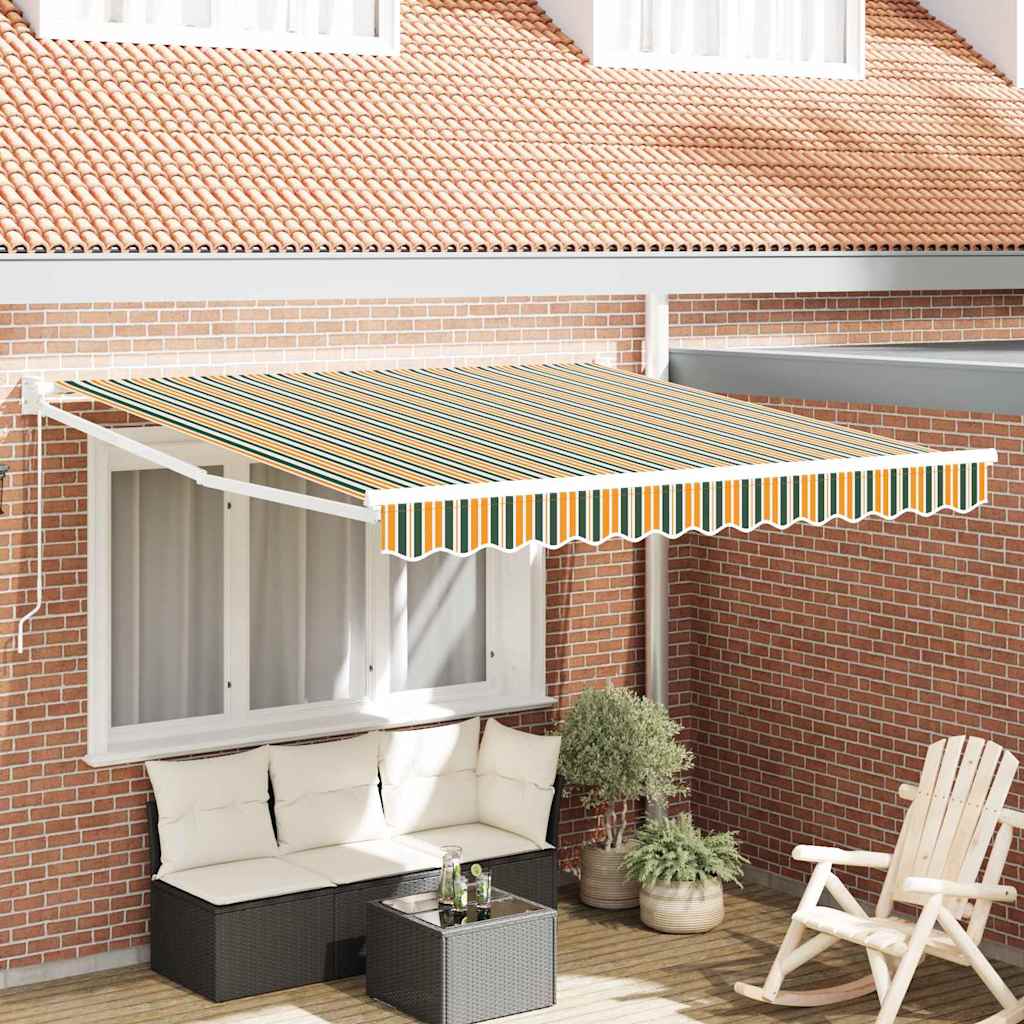 Markise Grønn og gul 300 x 250 x 165 cm Polyester