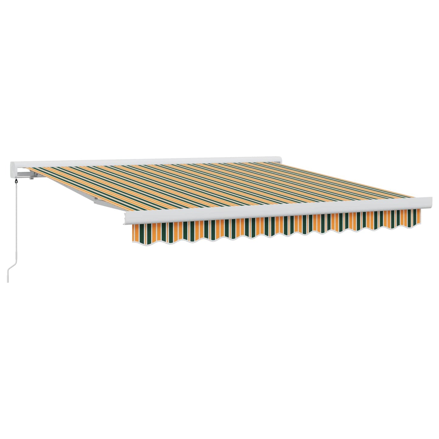 Innvendbar Markise Grønn og gul 300 x 250 cm Stoff og Metall