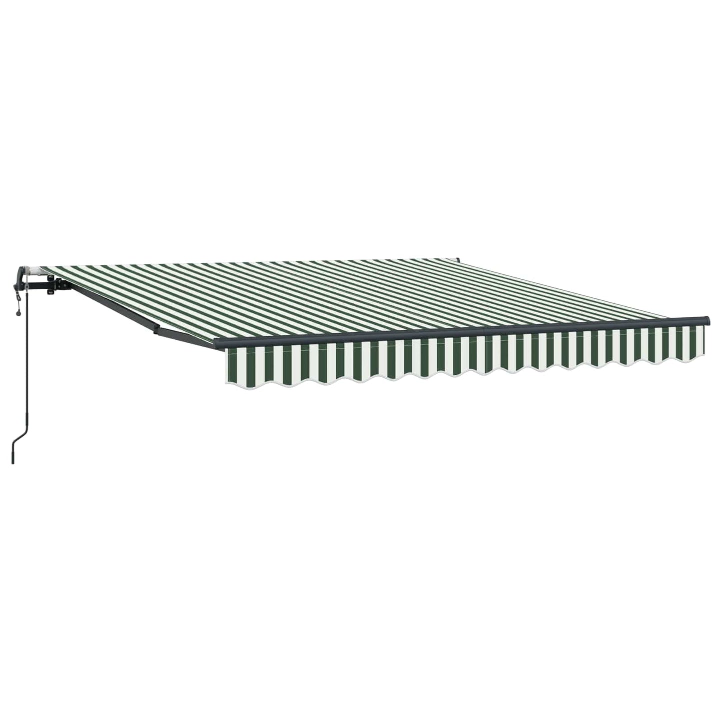 Uttrekkbar markise Grønn og hvit 300 x 250 cm
