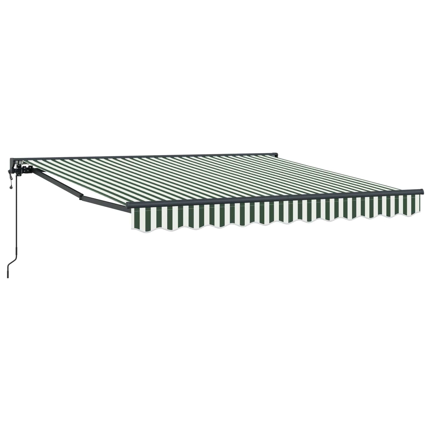 Markiseramme Grønn og hvit 300 x 250 cm Polyester med PU-belegg