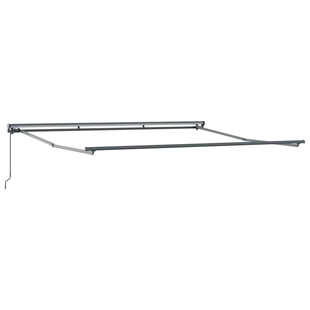 Markiseramme Gul og hvit 350 x 250 cm Polyester med PU-belegg