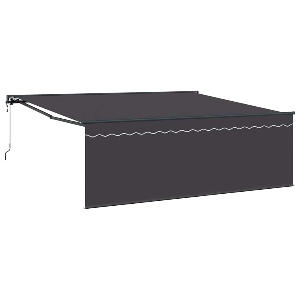 Markiseramme Gul og hvit 350 x 250 cm Polyester med PU-belegg