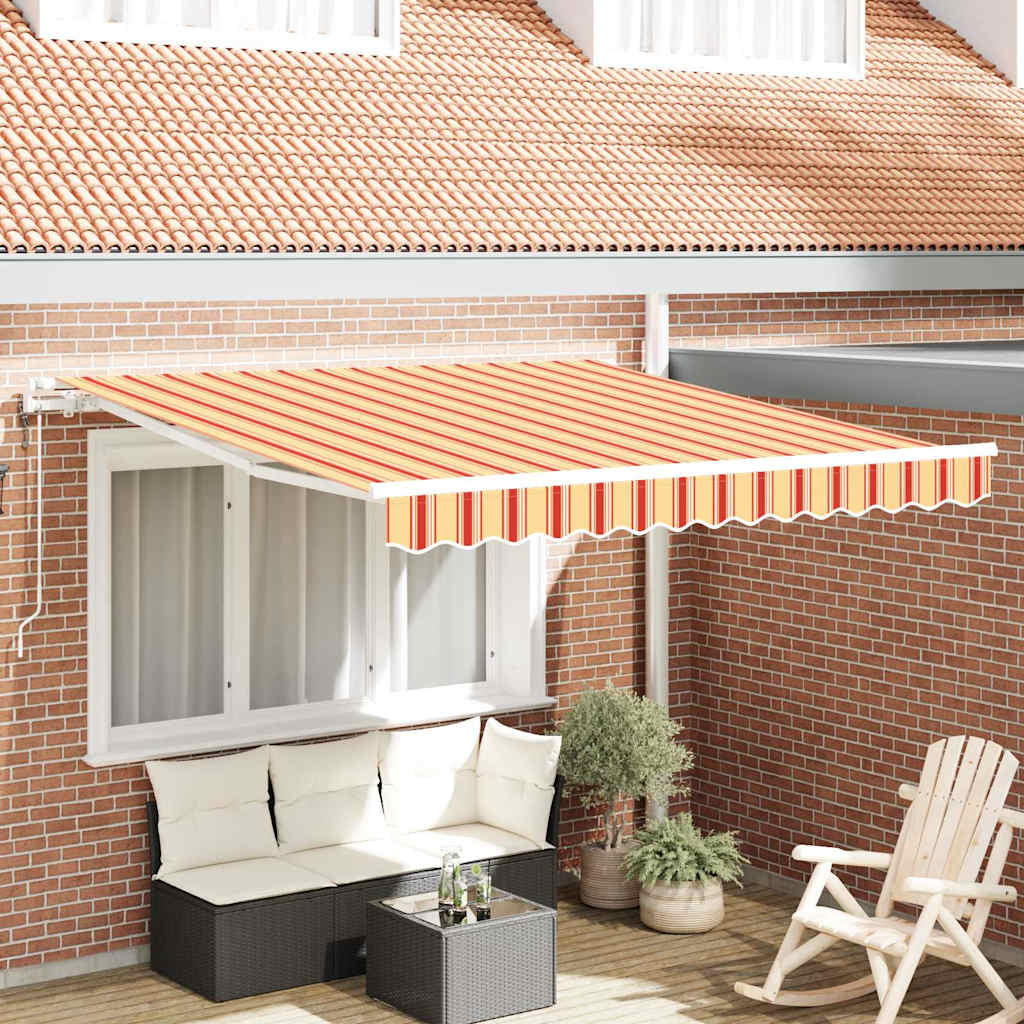 Elektrisk Utrekkbar Markise Gul og oransje 350 x 250 cm
