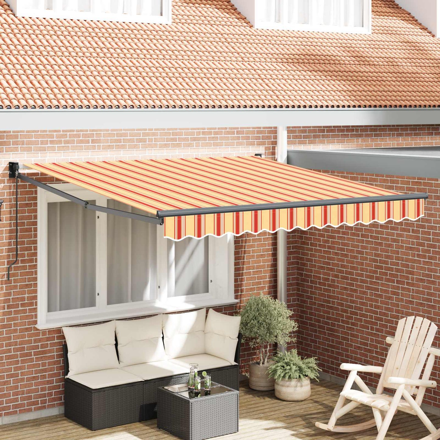 Markise Gul og oransje 350 x 250 x 165 cm Polyester