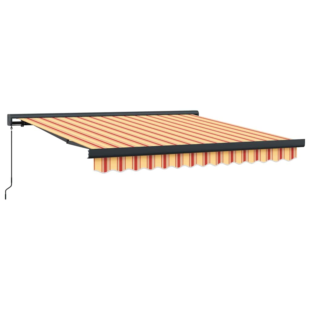 Innvendbar Markise Gul og oransje 350 x 250 cm Stoff og Metall