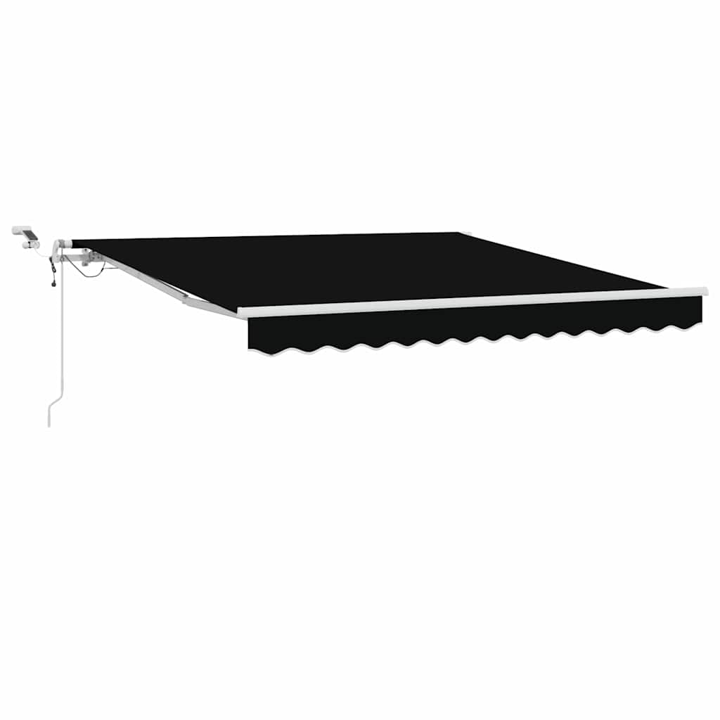 Uttrekkbar markise Svart 350 x 250 cm Polyester