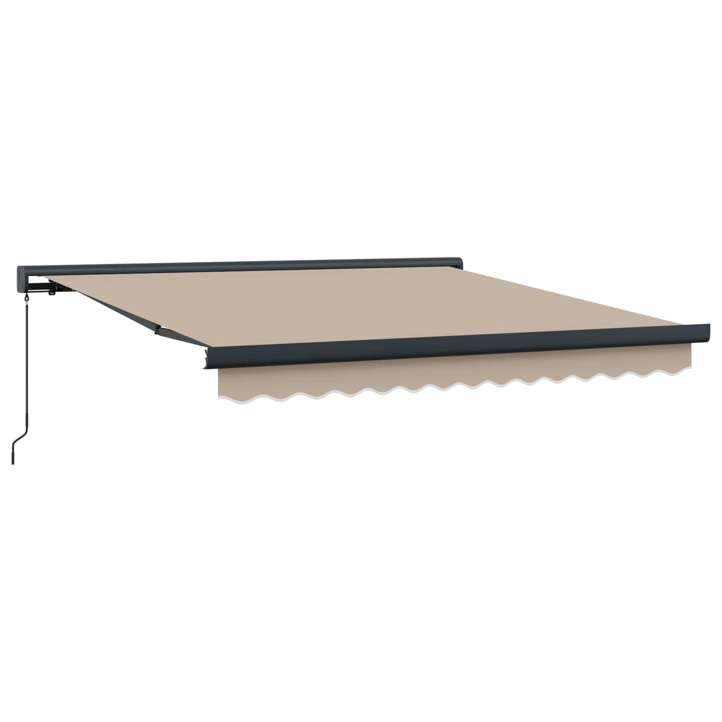 Innvendbar Markise Beige 350 x 250 cm Stoff og Metall
