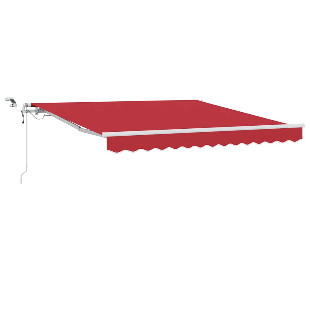 Innvendbar Markise Rød 350 x 250 cm Polyester og Metall vidaXL