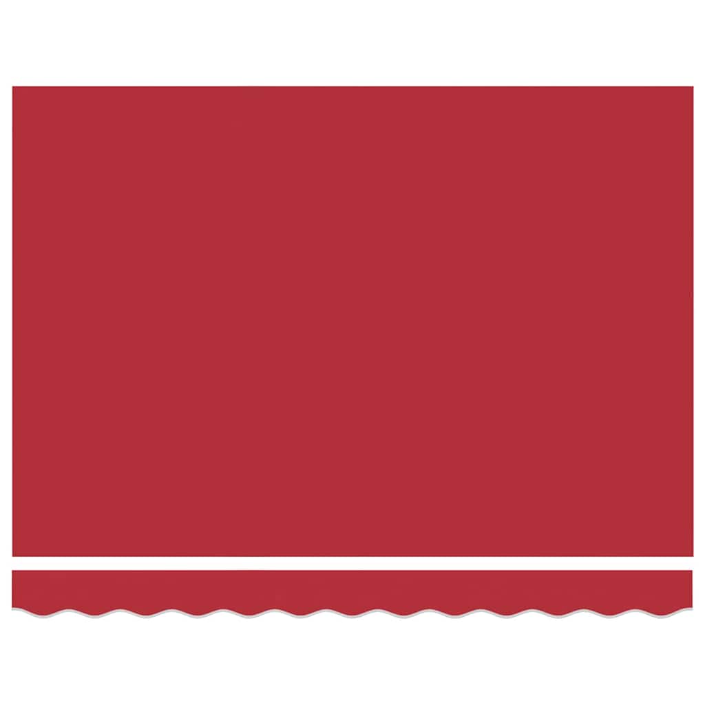 Innvendbar Markise Rød 350 x 250 cm Aluminium og stoff