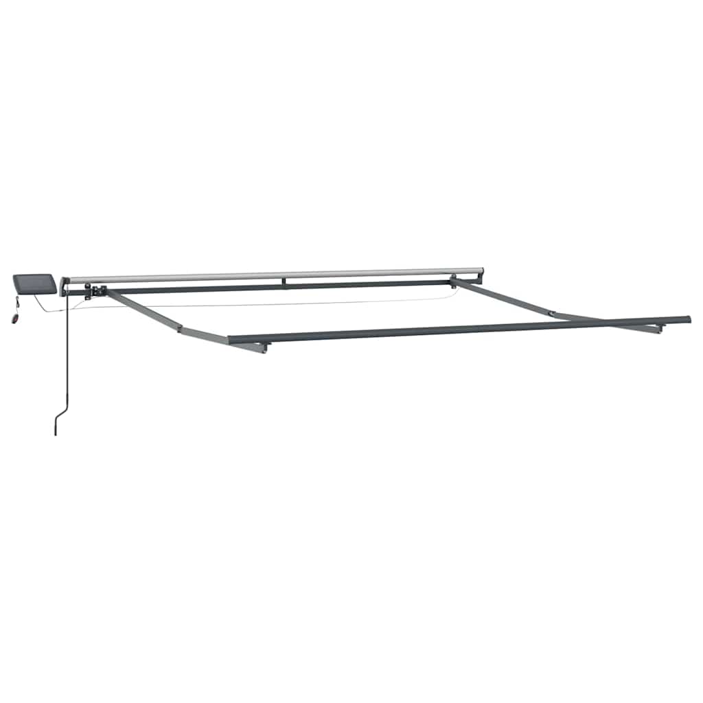Uttrekkbar markise Grønn og hvit 350 x 250 cm